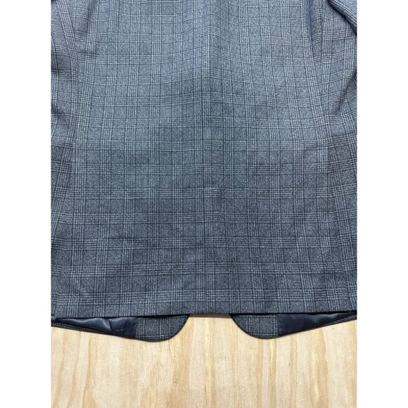 Michael Kors Jacket Blazer Sport Coat 42L Dual Vent Gray Plaid 2 Button Classic - Picture 8 of 11